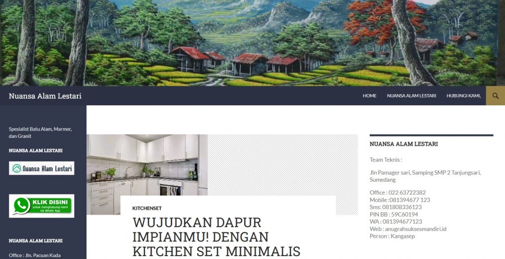Nuansa Alam Lestari adalah blog yang menghadirkan informasi, inspirasi, dan wawasan seputar keindahan serta pemanfaatan sumber daya alam. Mulai dari batu alam, marmer, granit, hingga ide desain hunian ramah lingkungan, semua tersaji dengan bahasa yang ringan namun tetap informatif. Blog ini hadir untuk memberikan referensi bagi pecinta alam, arsitek, desainer, maupun masyarakat umum yang ingin menghadirkan nuansa alami dan estetis dalam kehidupan sehari-hari.

Dengan mengedepankan konsep lestari, Nuansa Alam Lestari tidak hanya berbicara tentang keindahan, tetapi juga pentingnya menjaga keseimbangan alam dalam setiap karya.