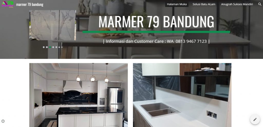 Marmer 79 Bandung hadir sebagai penyedia layanan profesional dalam bidang pengerjaan marmer, granit, dan interior. Kami fokus menghadirkan kualitas terbaik untuk berbagai kebutuhan, mulai dari top table marmer & granit, kitchenset modern, room set elegan, hingga pengerjaan interior custom sesuai permintaan. Dengan sentuhan detail dan ketelitian tinggi, kami berkomitmen memberikan hasil yang tidak hanya indah, tetapi juga awet dan fungsional.